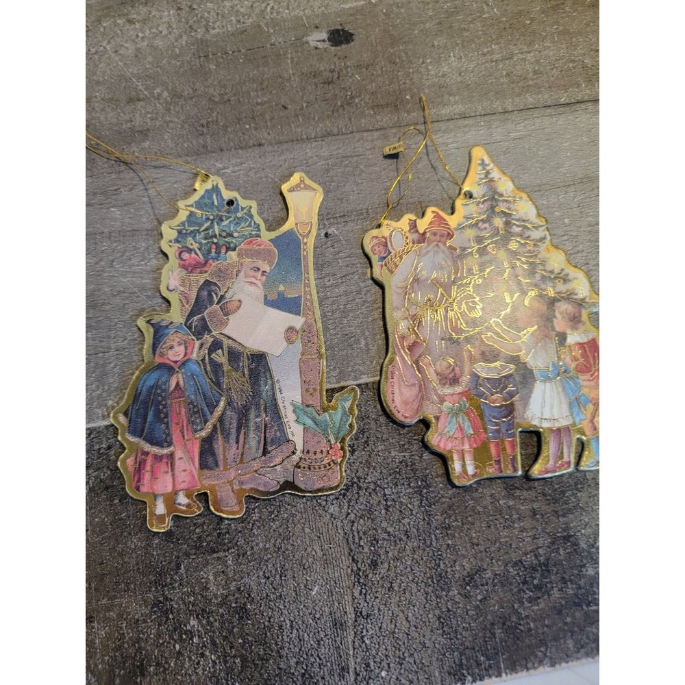 1984 xmas eve inc santa kids toys tree ornament set